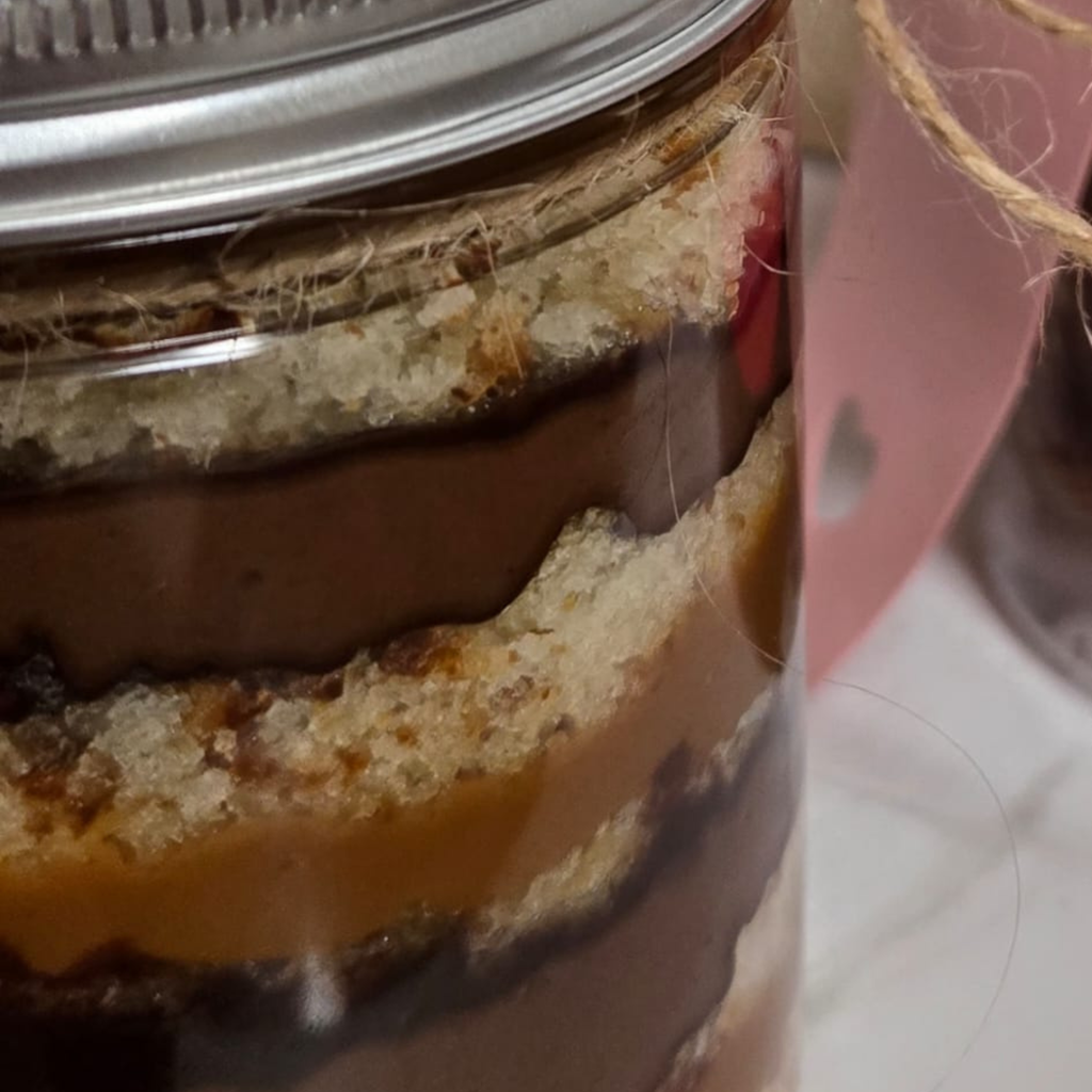 Nutella Dulce de Leche Cake Jar